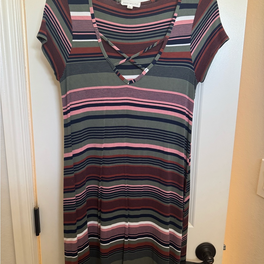 Socialite Multicolor Striped Dress